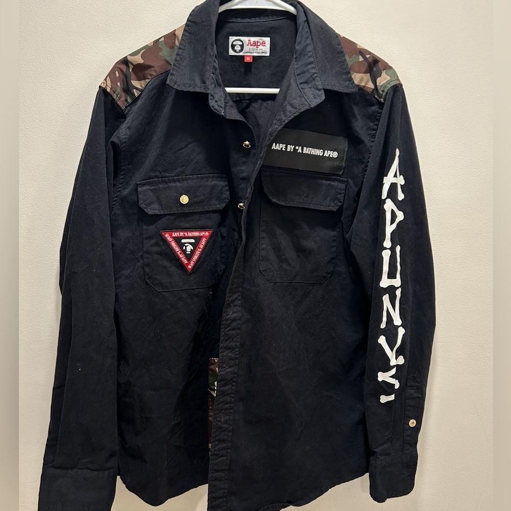 Aape By a Bathing Ape Camo Button Up Shirt